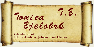 Tomica Bjelobrk vizit kartica